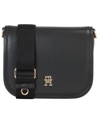 Tommy Hilfiger - Borsa a tracolla city crossover nera - Lyst