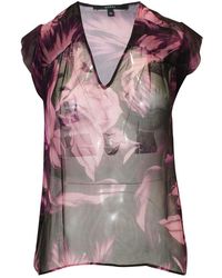 Gucci Transparante Zijden Print Top - Zwart