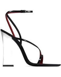 Saint Laurent - Schoenen ,Zwart ,Stijlvolle Zomer Sandalen Voor Vrouwen - Lyst