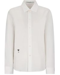 Dior - Overhemden ,Wit ,Katoen Blouse - Lyst