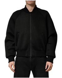 Dolce & Gabbana - Nylon Plate Bomber Jacket - Lyst