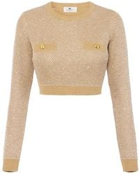 Elisabetta Franchi - Round-Neck Knitwear - Lyst