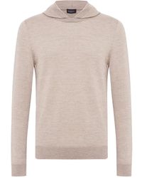 Kiton - Kaschmir kapuzenpullover beige - Lyst