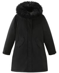 Woolrich - Jassen ,Zwart ,Leer Keystone Parka - Lyst