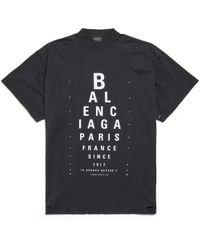 Balenciaga - Eye-Test Oversized T-Shirt, 100% Cotton - Lyst
