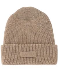 Patou - Accessoires ,Wol Gebreide Wollen Beanie Met Revers - Lyst