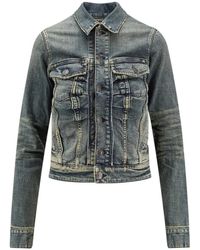 Balenciaga - Rouche Profiel Katoenen Jas - Lyst