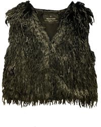 Milestone - Kunstpelz Feder Look Weste - Lyst