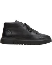 ESTRO - Schwarze leder high-top sneakers mit isolierung er00113684 - Lyst