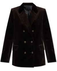 Zadig & Voltaire - Jassen ,Bruin ,Katoen Fluwelen Blazer Vaska - Lyst