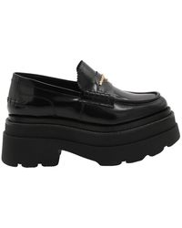 Alexander Wang - Schwarze leder flache loafers - Lyst