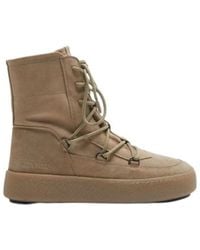 Moon Boot - Wildleder schnürstiefel mit astronauten-inspiriertem design - Lyst