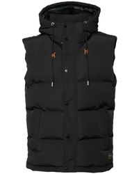 Superdry - Jassen ,Zwart ,Everest Mouwloos Hooded Puffer Vest - Lyst