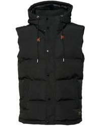 Superdry - Jassen ,Zwart ,Everest Mouwloos Hooded Puffer Vest - Lyst