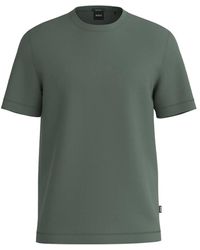 BOSS - T-shirt girocollo in filo di scozia - Lyst