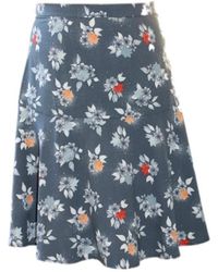Taifun Skirt 410115 Flower - Size 36 / S - Blauw