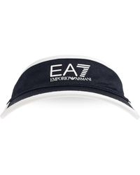 EA7 - Accessoires ,Blauw ,Katoen Logo Visor - Lyst