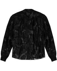 Etro - Overhemden ,Zwart ,Chiffon Fil Coupé Chiffon Button-Up Shirt - Lyst