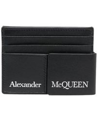 McQueen - Alexander Mc Queen Logo Leather Credit Card Case - Lyst