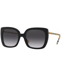Burberry - Stilvolle sonnenbrille in schwarz und grau - Lyst