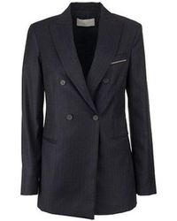 Fabiana Filippi Double-breasted Jacket - Blauw