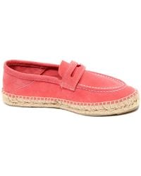 Manebí - Schoenen ,Roze ,Suede Espadrille Loafer Schoen - Lyst