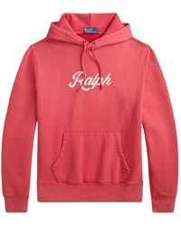Ralph Lauren - Hoodies & Sweatvesten ,Rood ,Katoen The Ralph Logo Sweatshirt - Lyst