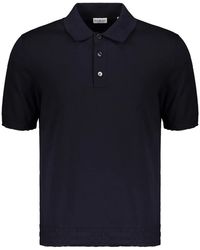 Burberry - Tops ,Blauw ,Katoen Poloshirt Met Korte Mouwen - Lyst