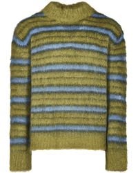 Marni - Gestreept Mohair Trui - Lyst
