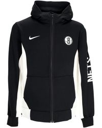 Nike - Trainingsjack Voor Met Capuchon Nba Showtime Dri-Fit Hoodie Met Volledige Ritssluiting Bronet Zwart/Wit/Wit/Wit - Lyst