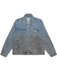 Obey - Jassen ,Blauw ,Katoen Base Trucker Jacket - Lyst