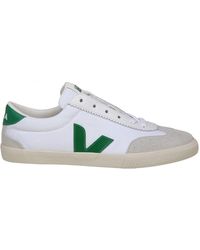 Veja - Canvas sneakers weiß/grün - Lyst