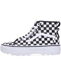 Vans - Schoenen ,Wit ,Ruitpatroon Sk 8-Hi Hoge Sneaker - Lyst