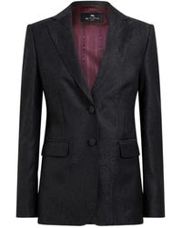 Etro - Jassen ,Zwart ,Wol Paisley Jacquard Single-Breasted Jacket - Lyst