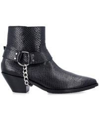 Junya Watanabe - Ankle Bootie Snake Print - Lyst