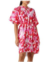 Pom - Kleedjes ,Veelkleurig ,Nylon Bubble Bloom Jurk - Lyst