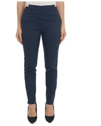 Harmont & Blaine - Broeken ,Blauw ,Katoen Slim-Fit Chino Broek - Lyst