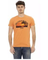 Trussardi - Tops ,Oranje ,Katoen Action T-Shirt - Lyst