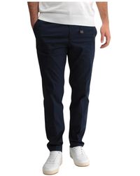 White Sand - Pantaloni blu con cintura regolabile - Lyst