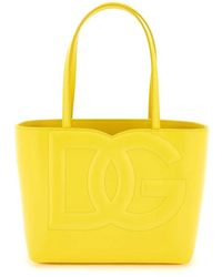 Dolce & Gabbana - Bolso shopper DG Logo Bag pequeño en piel de becerro - Lyst
