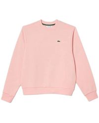 Lacoste - Hoodies & Sweatvesten ,Roze ,Katoen Color Block Sweatshirt - Lyst