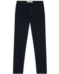 Roy Rogers - Blaue Gabardine Hose Slim Fit - Lyst