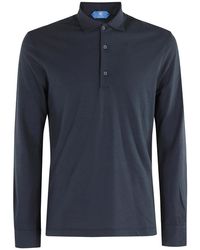 KIRED - Tops ,Blauw ,Katoen Blauw Katoen Crepe Polo Shirt - Lyst