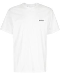 Carhartt - Tops ,Wit ,Ss Script T-Shirt - Lyst