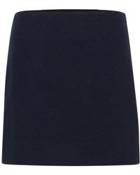 Part Two - Rokken ,Blauw ,Wol Eenvoudige Donkerblauwe Rok - Lyst