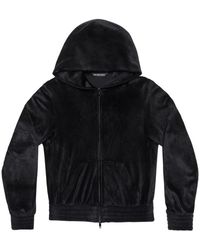 Balenciaga - Bb Paris Strass Zip-Up Hoodie Fitted - Lyst