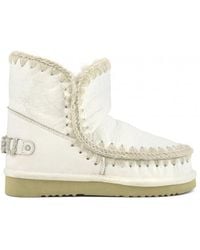 Mou - Handgefertigte Eskimo-Stiefel Mit Strass-Logo - Lyst