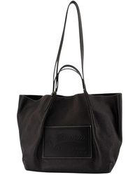 Lanvin - Tassen ,Zwart ,Leer Catch Tote Bag - Lyst