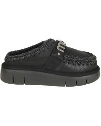 Mou - Schoenen ,Zwart ,Wol Bounce Clog Special Leather - Lyst