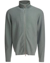 Norse Projects - Blauwe Gebreide Links Cardigan - Lyst